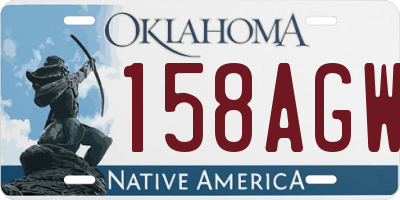 OK license plate 158AGW