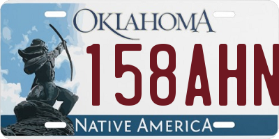 OK license plate 158AHN