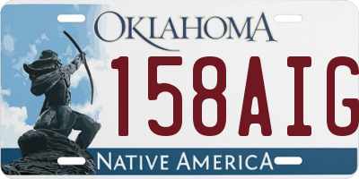 OK license plate 158AIG
