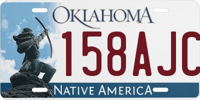 OK license plate 158AJC
