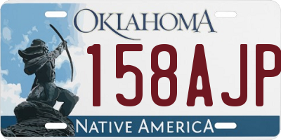 OK license plate 158AJP