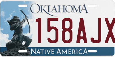 OK license plate 158AJX