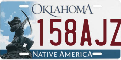 OK license plate 158AJZ