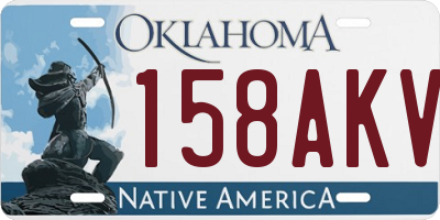 OK license plate 158AKV