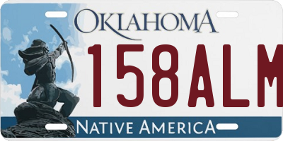 OK license plate 158ALM