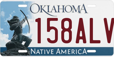 OK license plate 158ALV