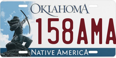 OK license plate 158AMA