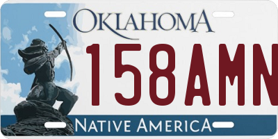 OK license plate 158AMN