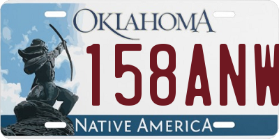 OK license plate 158ANW