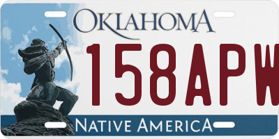 OK license plate 158APW