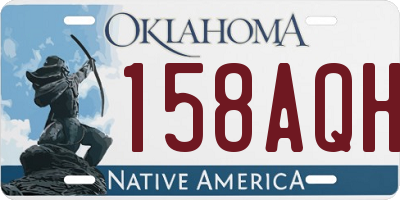 OK license plate 158AQH