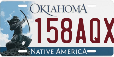 OK license plate 158AQX
