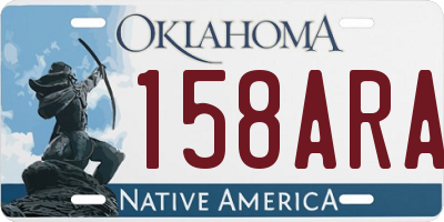 OK license plate 158ARA