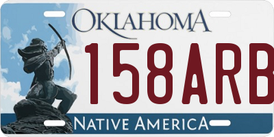 OK license plate 158ARB