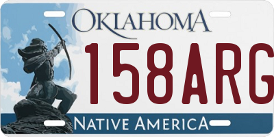 OK license plate 158ARG