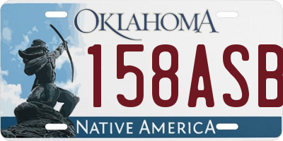 OK license plate 158ASB