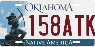 OK license plate 158ATK