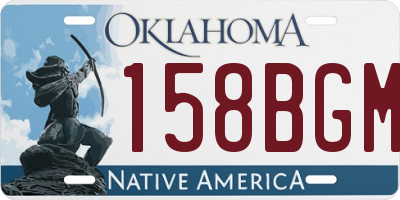 OK license plate 158BGM