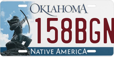 OK license plate 158BGN