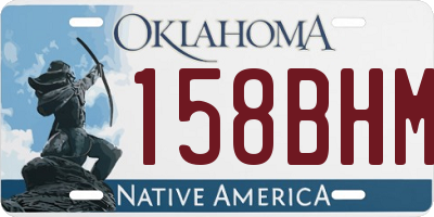 OK license plate 158BHM