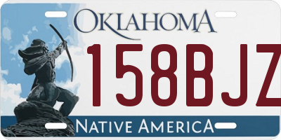OK license plate 158BJZ