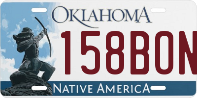 OK license plate 158BON