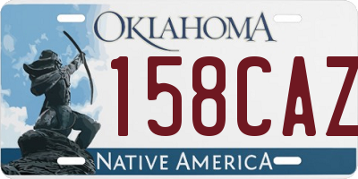 OK license plate 158CAZ