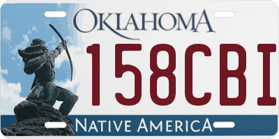 OK license plate 158CBI