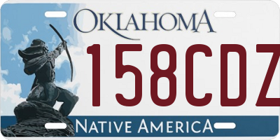 OK license plate 158CDZ