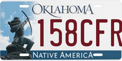 OK license plate 158CFR
