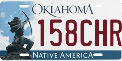 OK license plate 158CHR