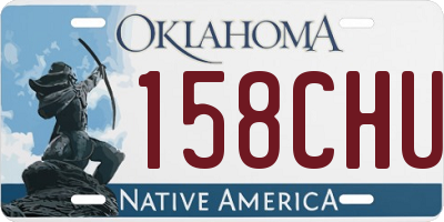 OK license plate 158CHU