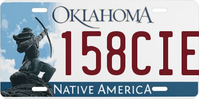 OK license plate 158CIE