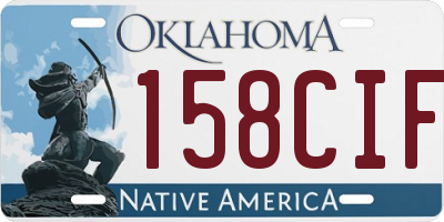 OK license plate 158CIF
