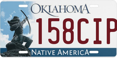 OK license plate 158CIP