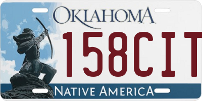 OK license plate 158CIT