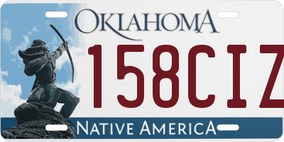 OK license plate 158CIZ