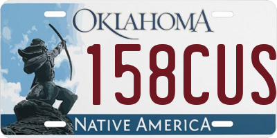 OK license plate 158CUS