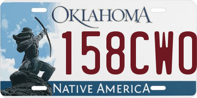 OK license plate 158CWO