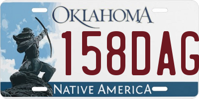 OK license plate 158DAG