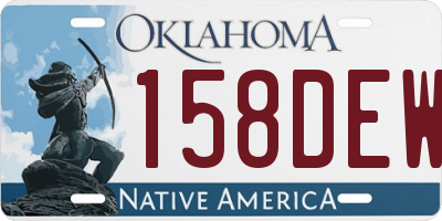 OK license plate 158DEW