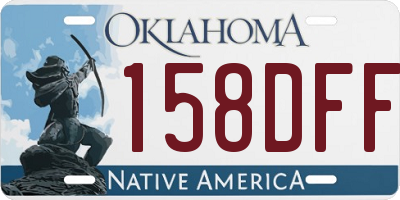 OK license plate 158DFF