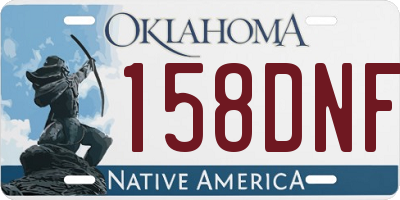 OK license plate 158DNF