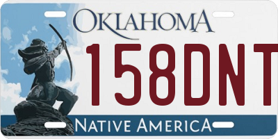 OK license plate 158DNT
