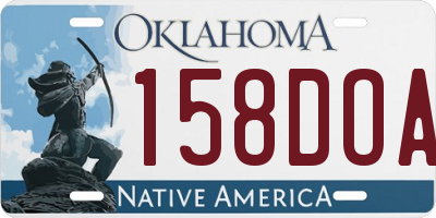 OK license plate 158DOA