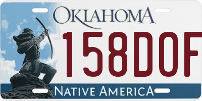 OK license plate 158DOF