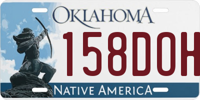 OK license plate 158DOH