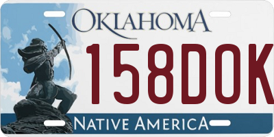 OK license plate 158DOK