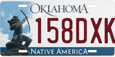 OK license plate 158DXK