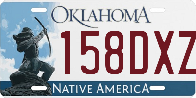 OK license plate 158DXZ
